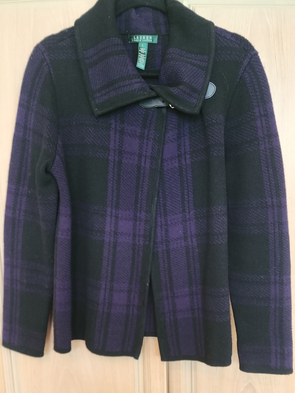 RL Black and Purple Plaid Jacket